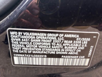 2020 Volkswagen Passat 2.0T R-Line
