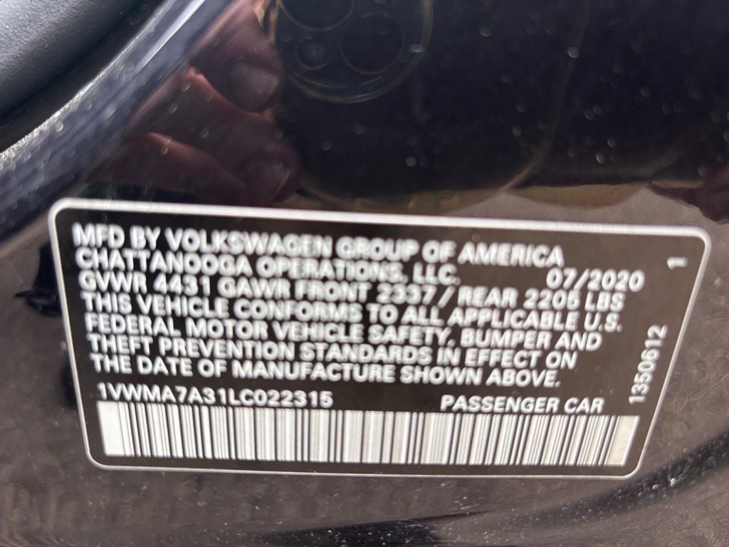 2020 Volkswagen Passat 2.0T R-Line