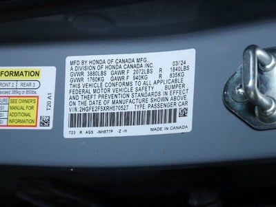 2024 Honda Civic Sport