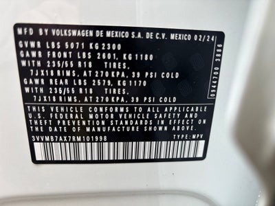 2024 Volkswagen Tiguan 2.0T SE