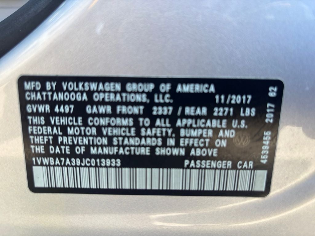 2018 Volkswagen Passat 2.0T SE