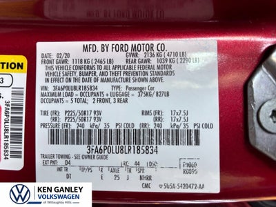 2020 Ford Fusion Hybrid SE
